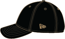 Men's New Era Philadelphia Phillies Black on Black Dashmark Neo 39THIRTY  Flex Hat