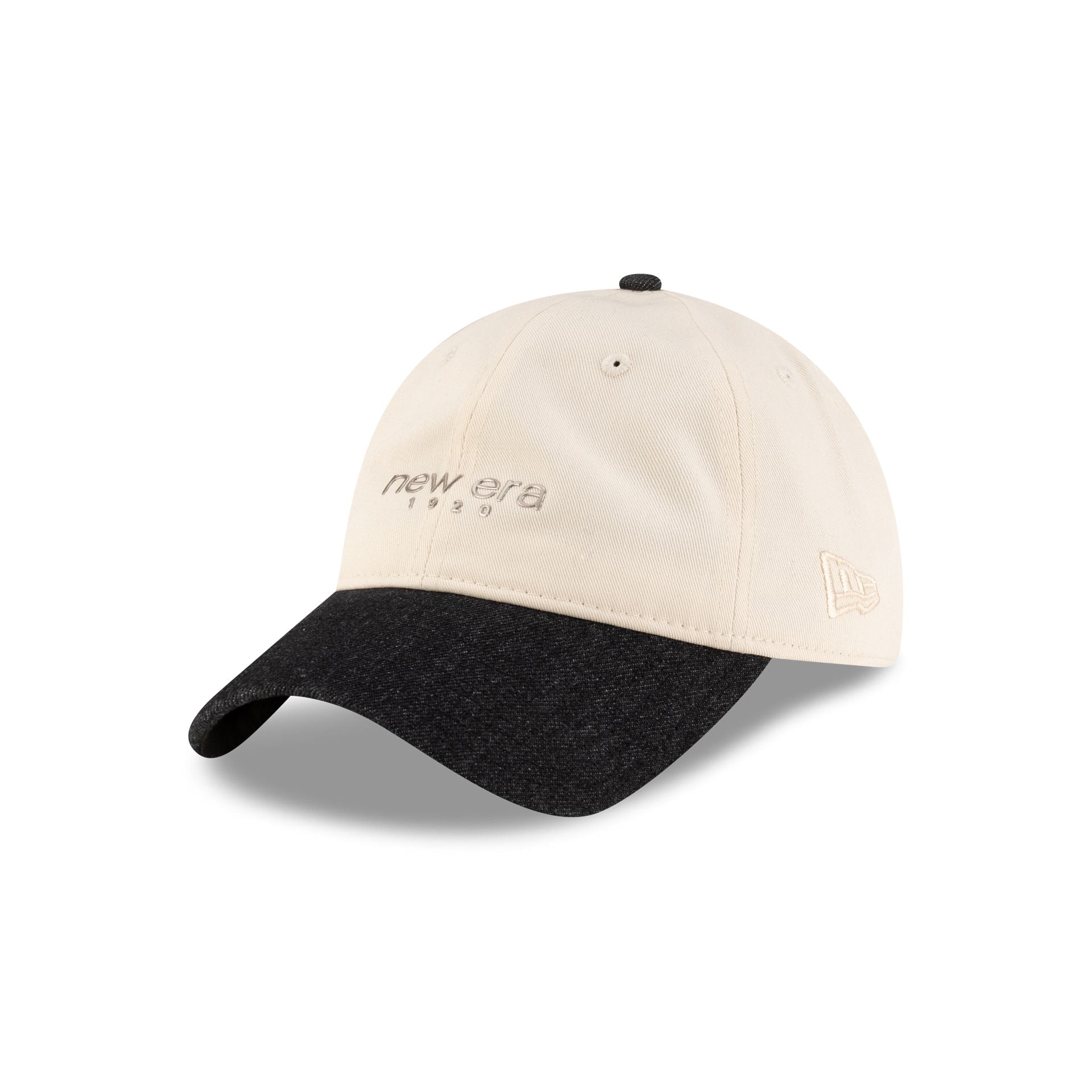 New Era Cap Two-Tone Black Denim 9TWENTY Adjustable Hat