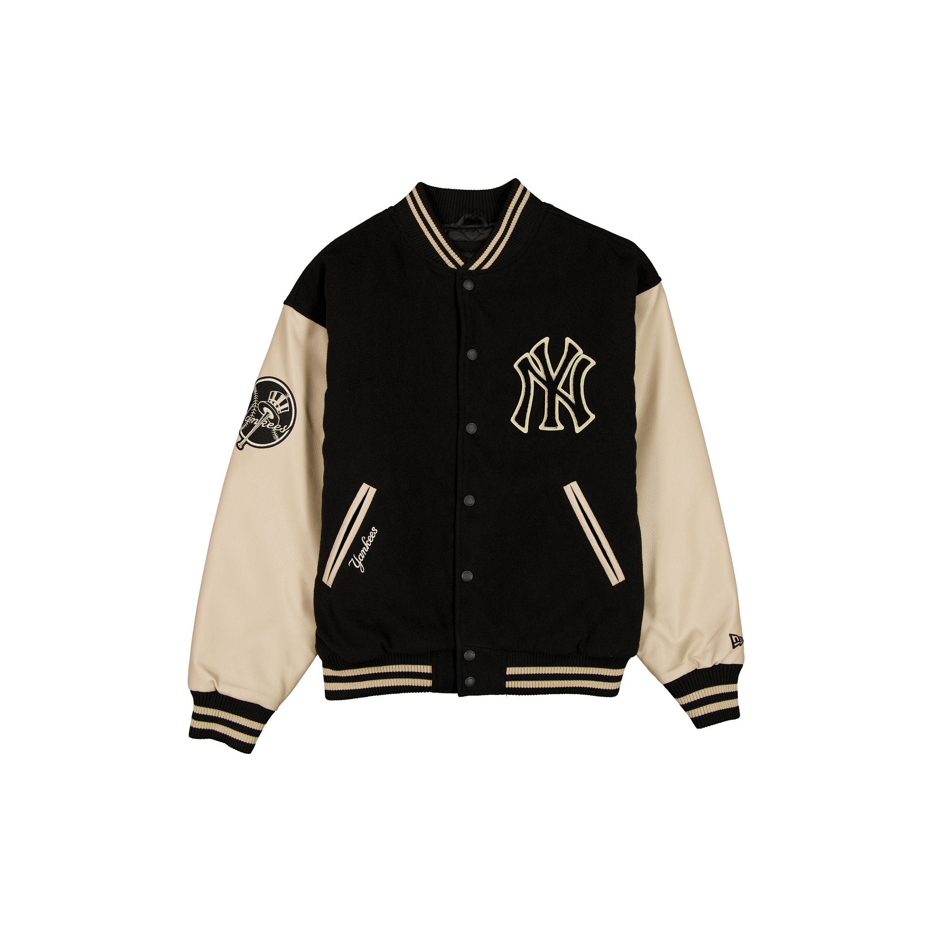 New York Yankees Patched Black Varsity Jacket – New Era Cap