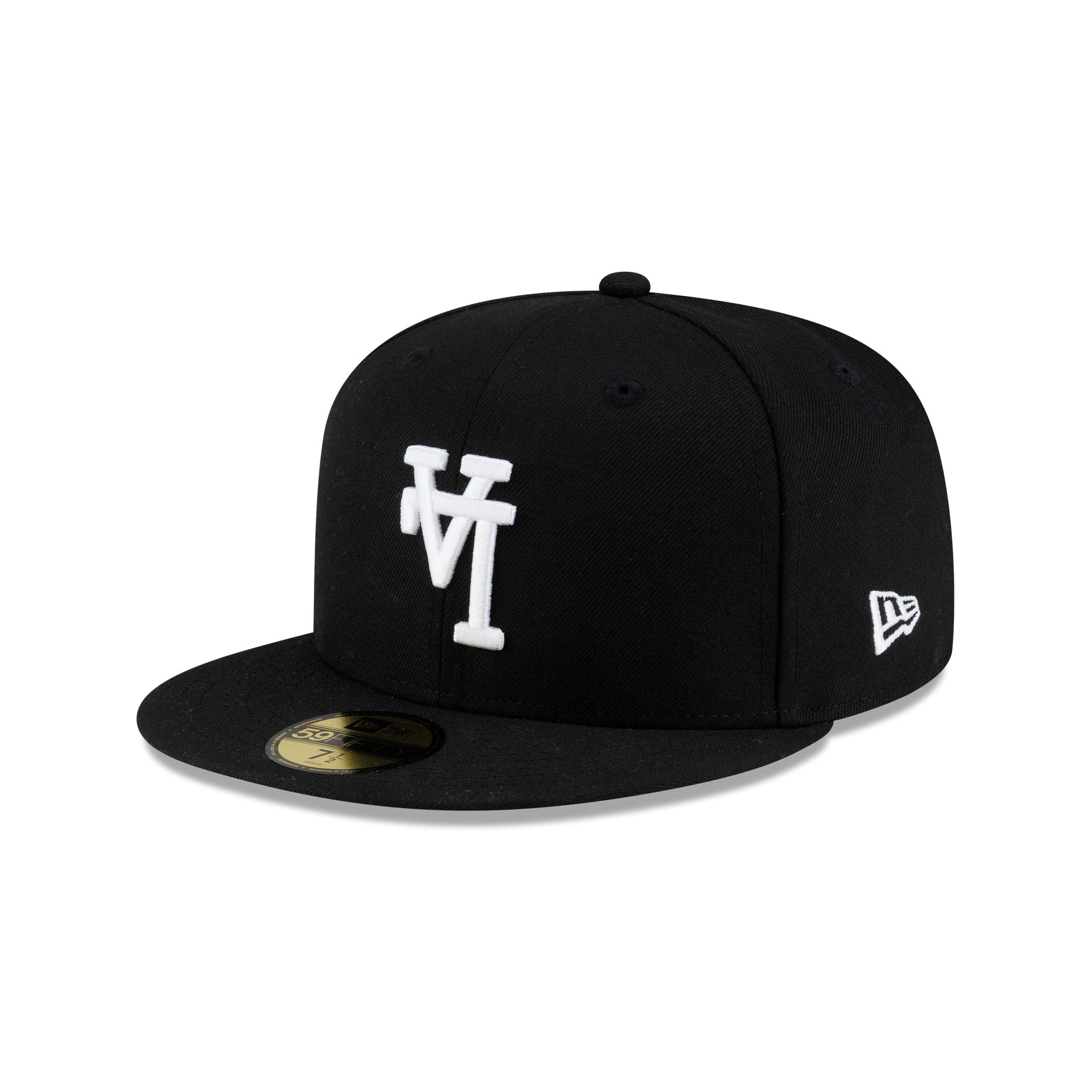 Los Angeles Dodgers Upside Down Logo Black 59FIFTY Fitted Hat