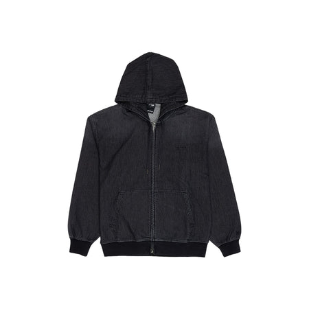 New Era Cap Washed Black Zip-Up Sweat Jacket