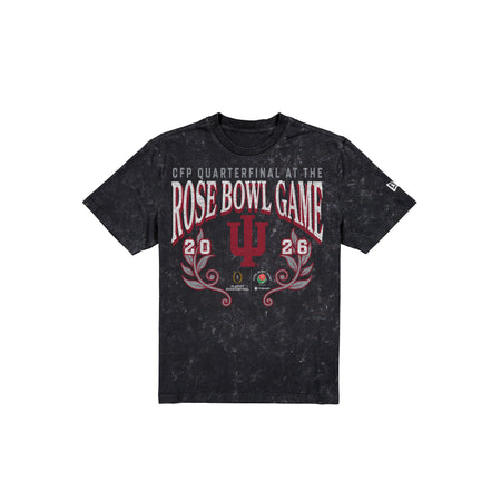 Indiana Hoosiers 2026 Rose Bowl Game Acid Wash Black T-Shirt
