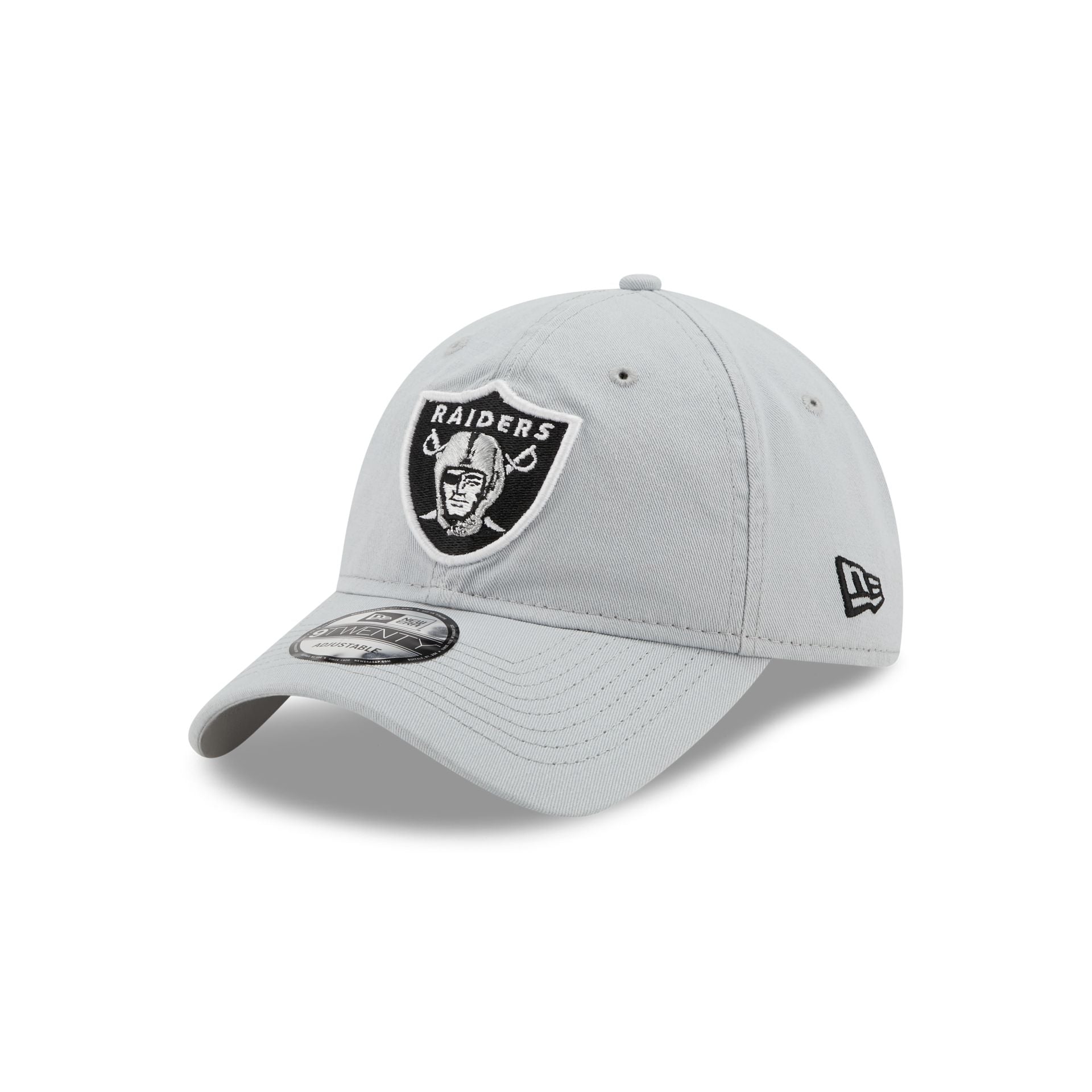 Las Vegas Raiders Core Classic Gray 9TWENTY Adjustable Hat – New