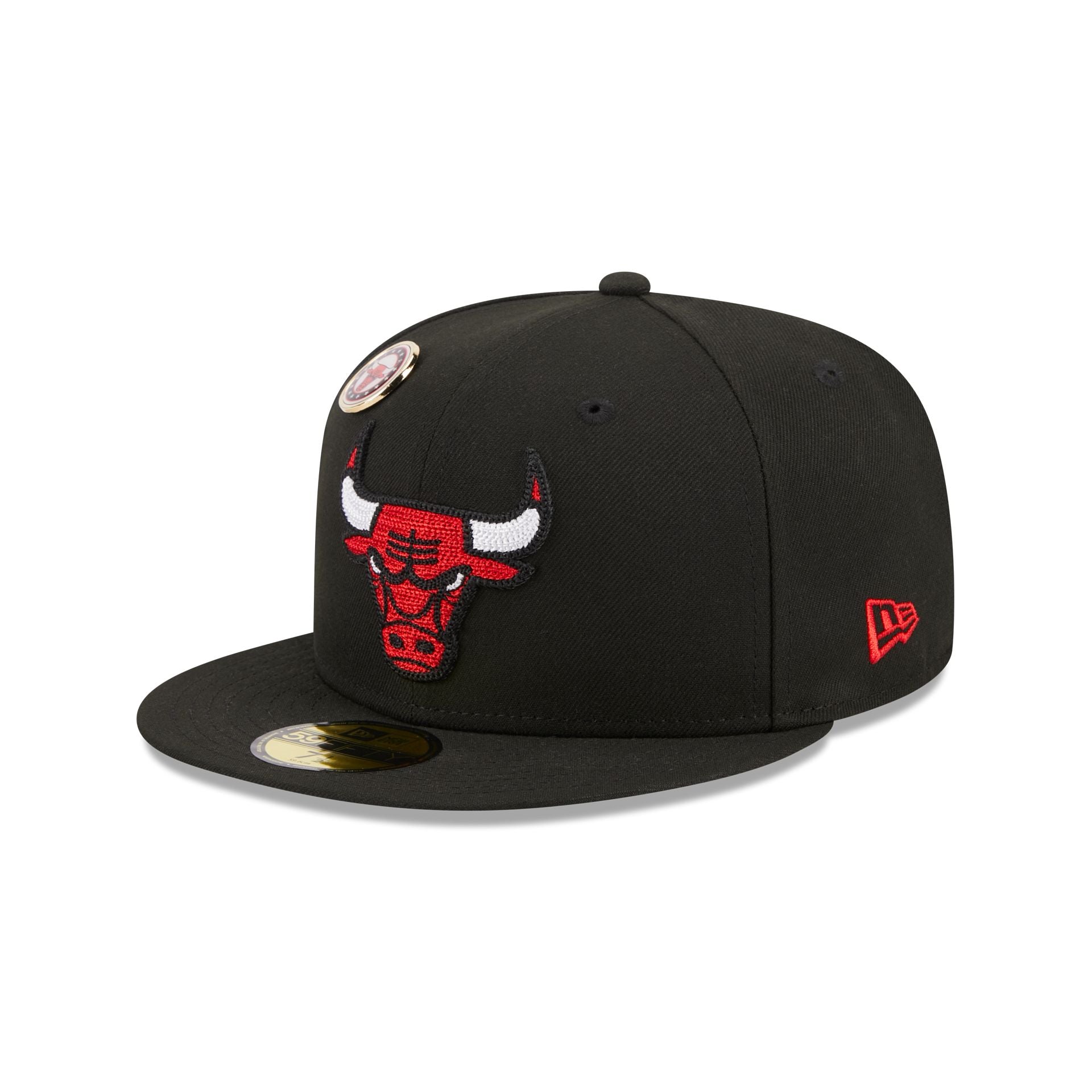 Men's New Era White Chicago Bulls Throwback Satin 59FIFTY Fitted Hat