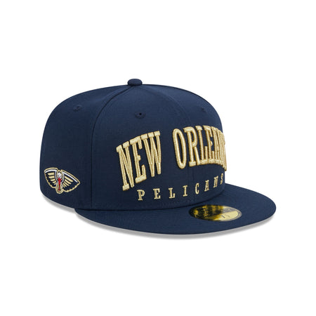 New Orleans Pelicans Sport Night Wordmark 59FIFTY Fitted Hat