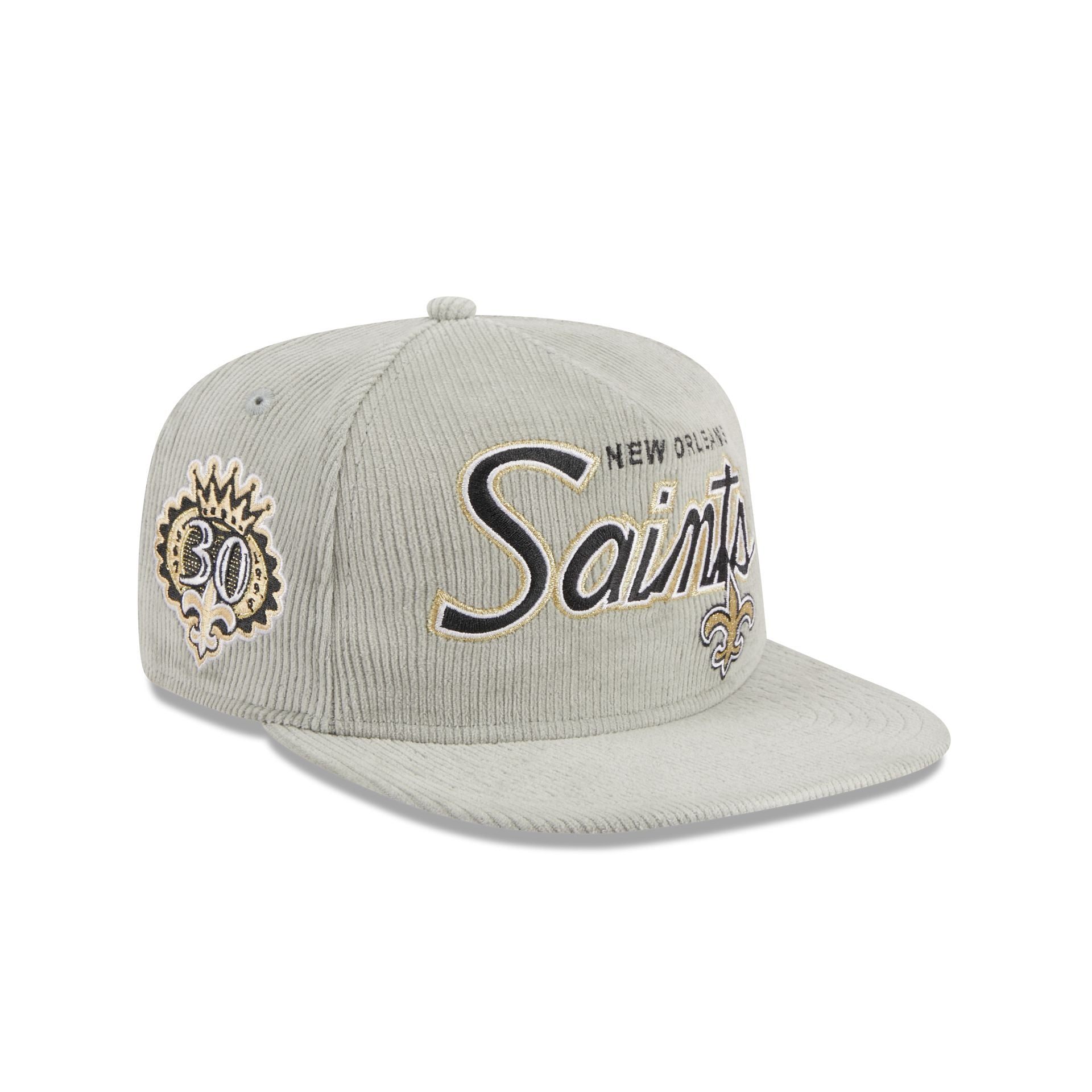New Orleans Saints Throwback Golfer Hat, Gray, by New Era