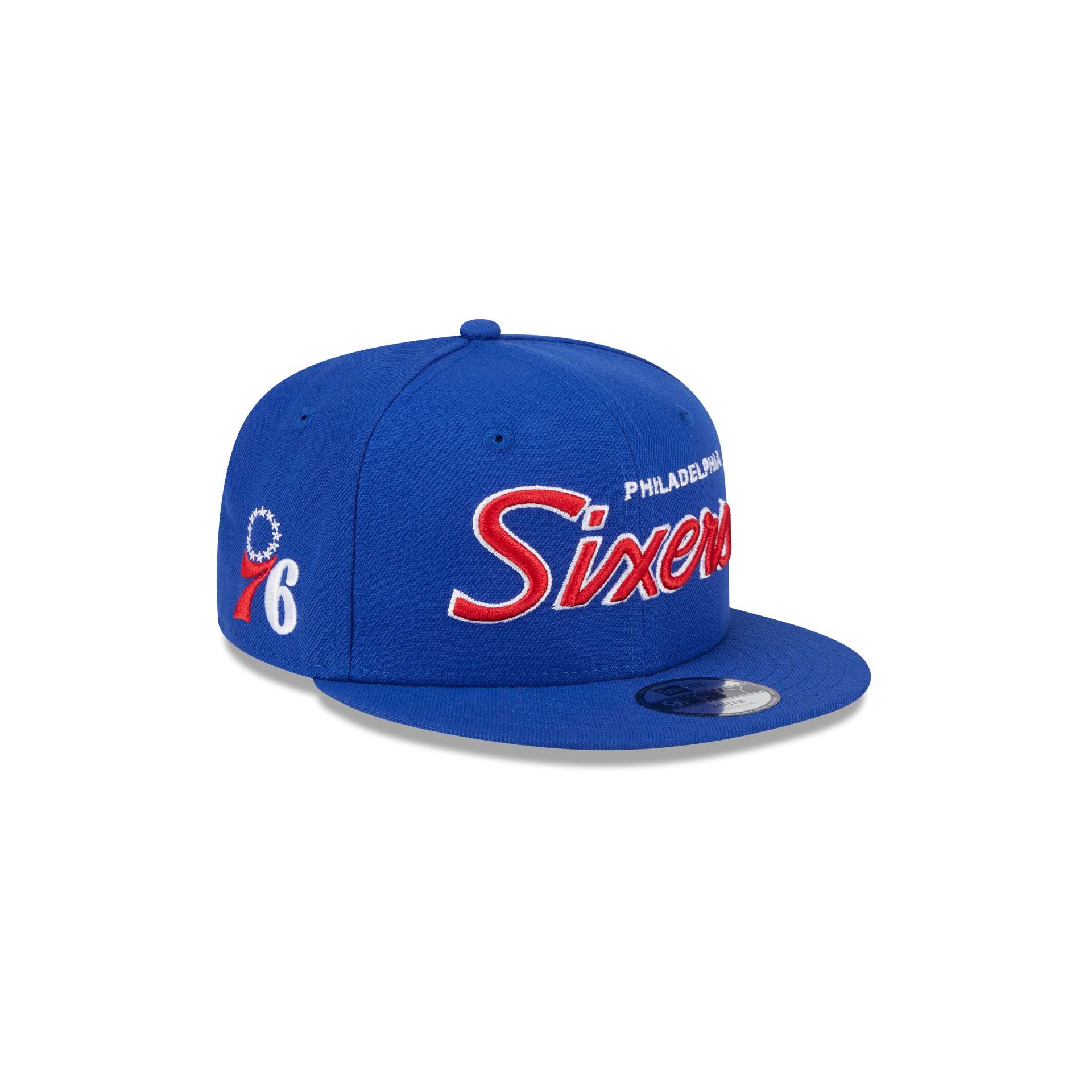 Philadelphia 76ers Script Kids 9FIFTY Snapback Hat – New Era Cap