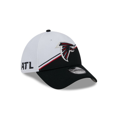 Atlanta Falcons 2023 Sideline White 39THIRTY Stretch Fit Hat