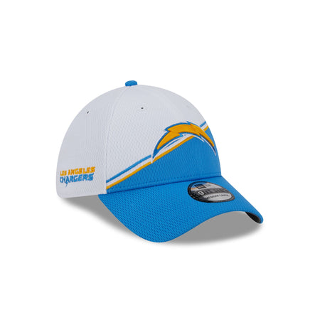 Los Angeles Chargers 2023 Sideline White 39THIRTY Stretch Fit Hat
