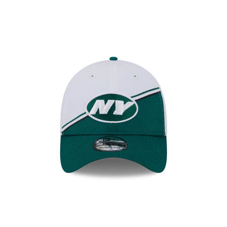 New York Jets 2023 Sideline White 39THIRTY Stretch Fit Hat