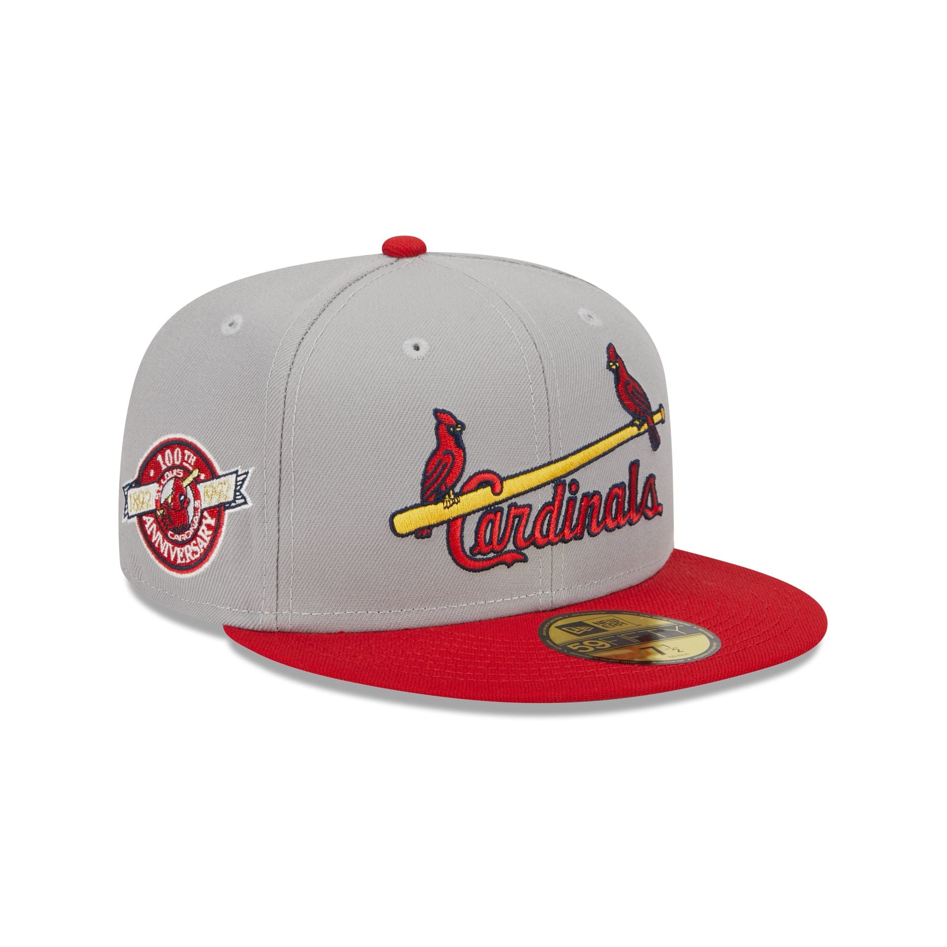 Men's St. Louis Cardinals New Era Gray Retro Jersey Script 59FIFTY Fitted Hat - 7 5/8 | Headz N Threadz