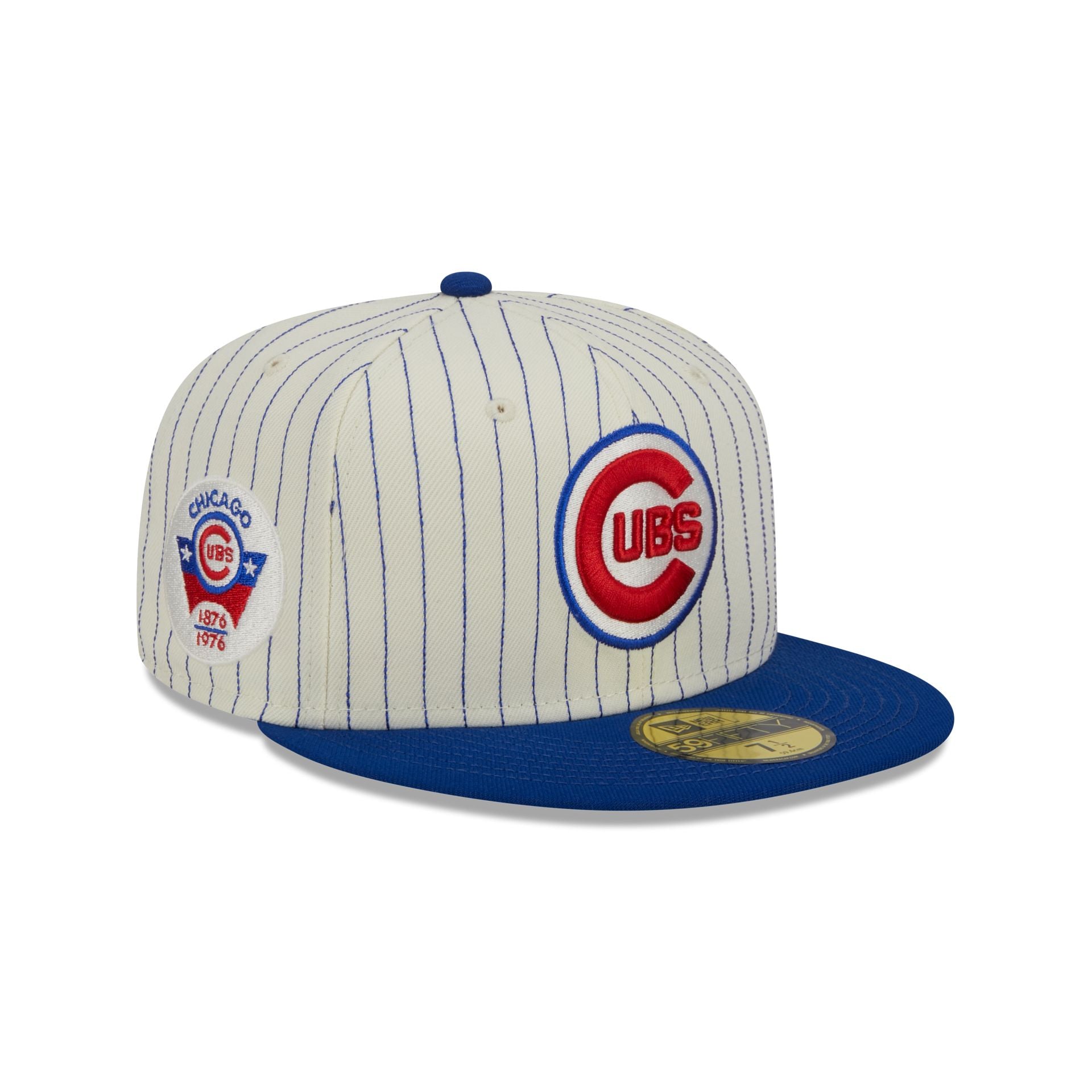 Men's New Era White Chicago Cubs Retro Jersey Script 59FIFTY Fitted Hat