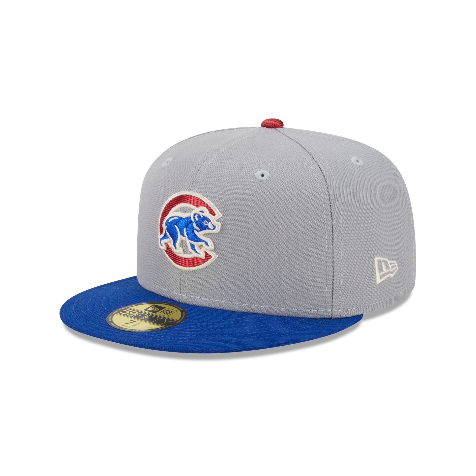 Chicago Cubs Team Shimmer 59FIFTY Fitted Hat, Gray - Size: 7 1/2, MLB by New Era