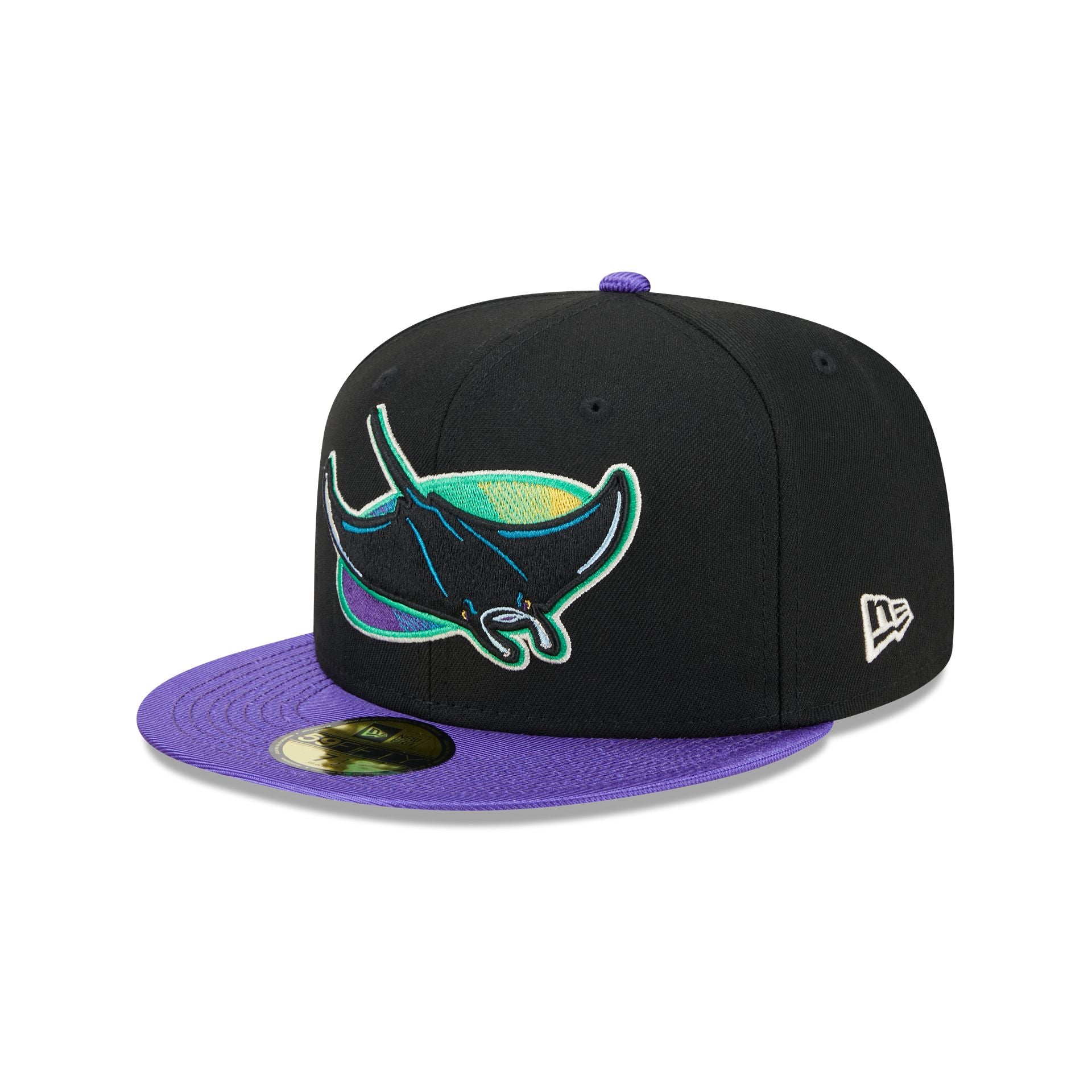 New Era Tampa Bay Rays 59FIFTY Fitted Hat 8 / Black/Purple