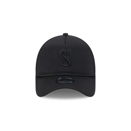 Seattle Mariners All Day Black 9FORTY A-Frame Trucker Hat