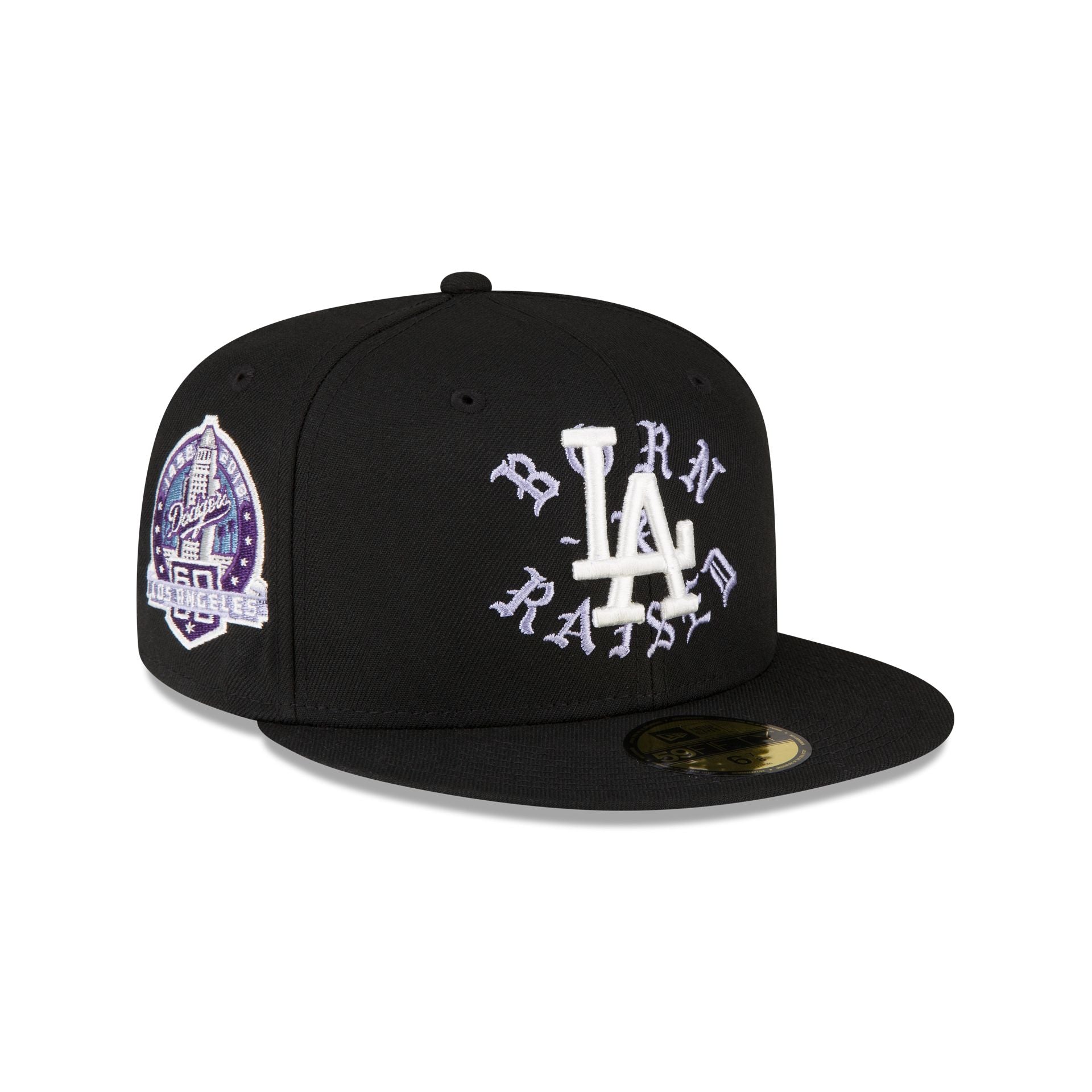 Born X Raised Los Angeles Dodgers Black 59FIFTY Fitted Hat