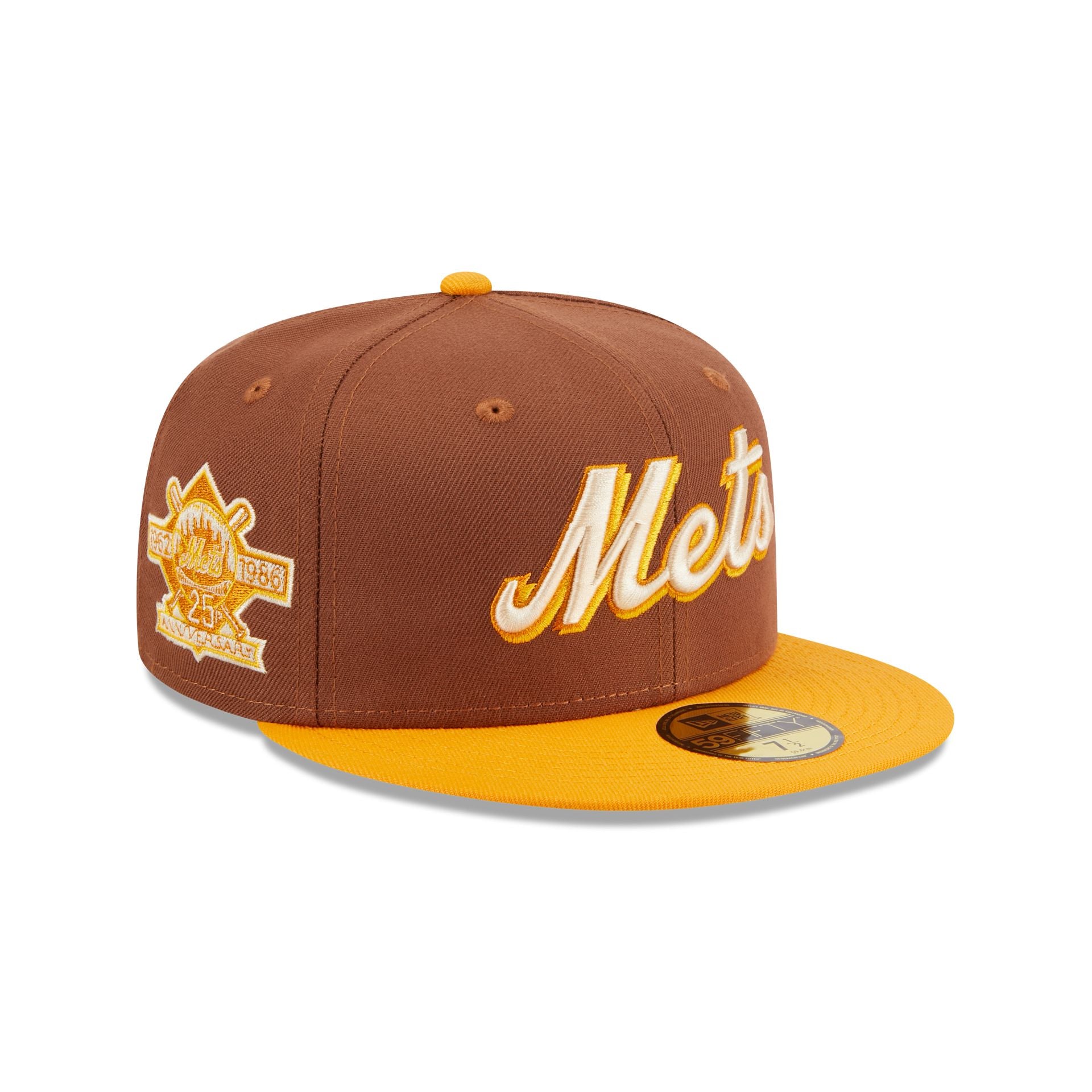 New York Mets Tiramisu 59FIFTY Fitted Hat, Brown - Size: 7 5/8, MLB by New Era