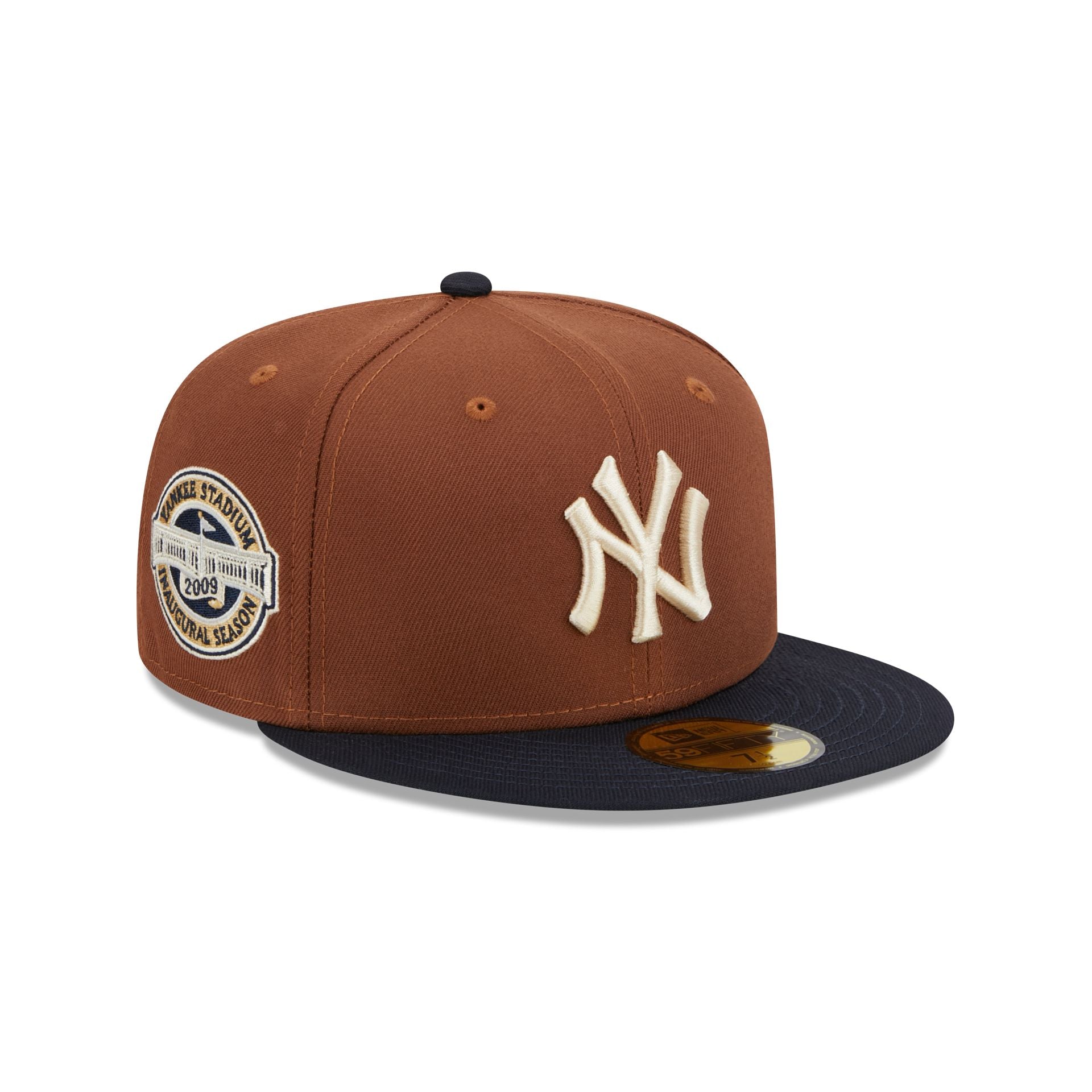 Men's New Era Brown York Yankees Harvest Yankee Stadium Inaugural Season 59FIFTY Fitted Hat