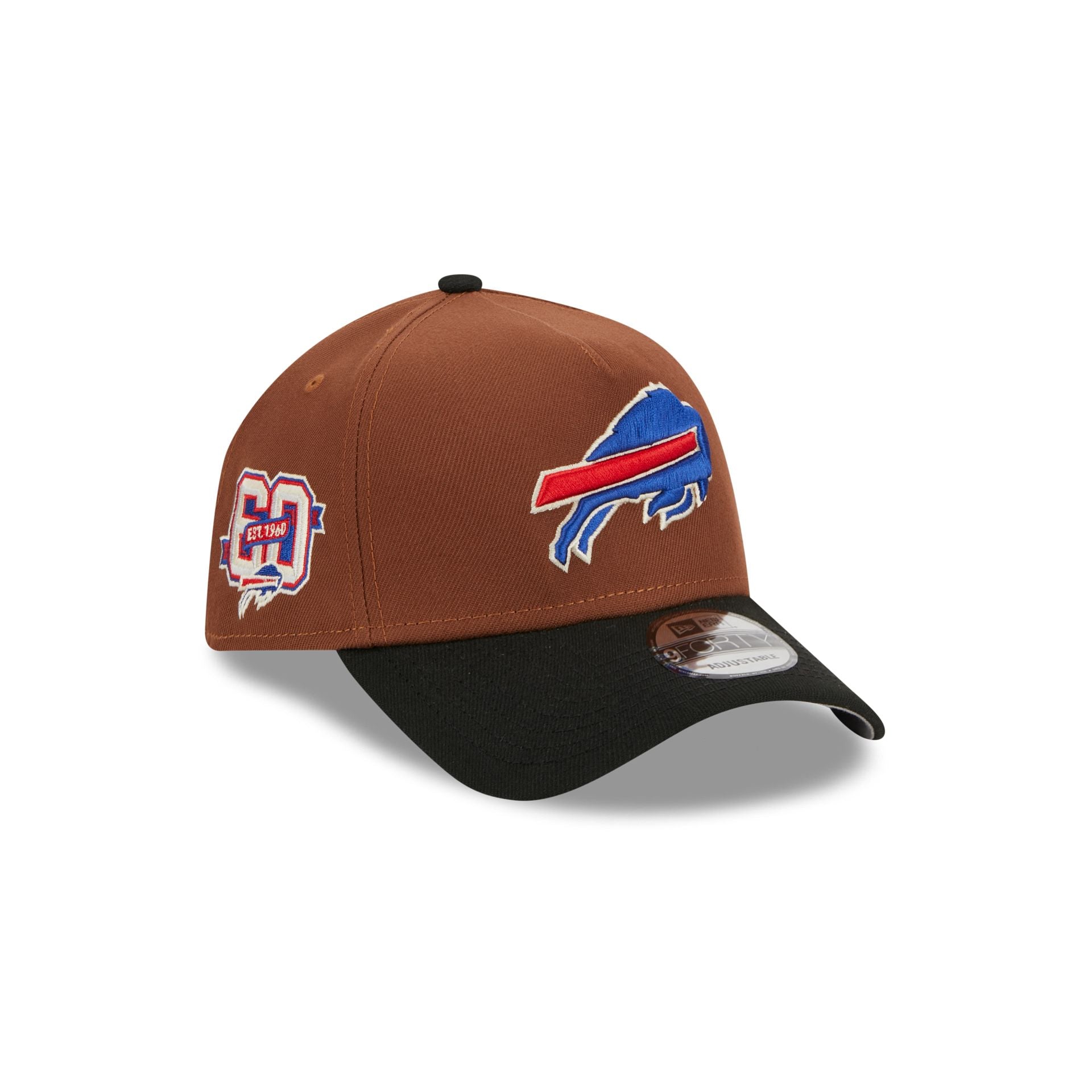 Buffalo Bills Harvest 9FORTY A-Frame Snapback Hat, Brown, NFL by New Era