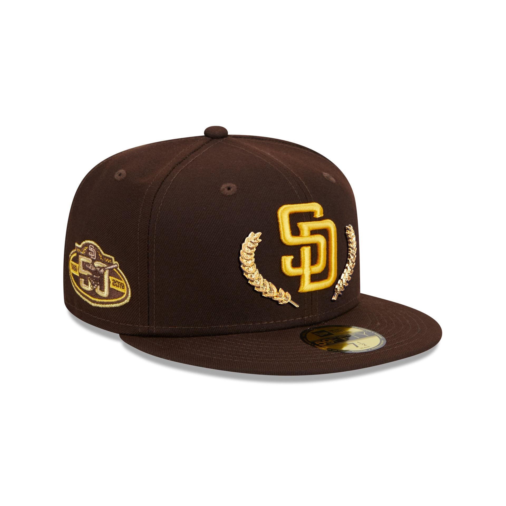 New Era Men's San Diego Padres Brown Low Profile 9Fifty Squared Fitted Hat