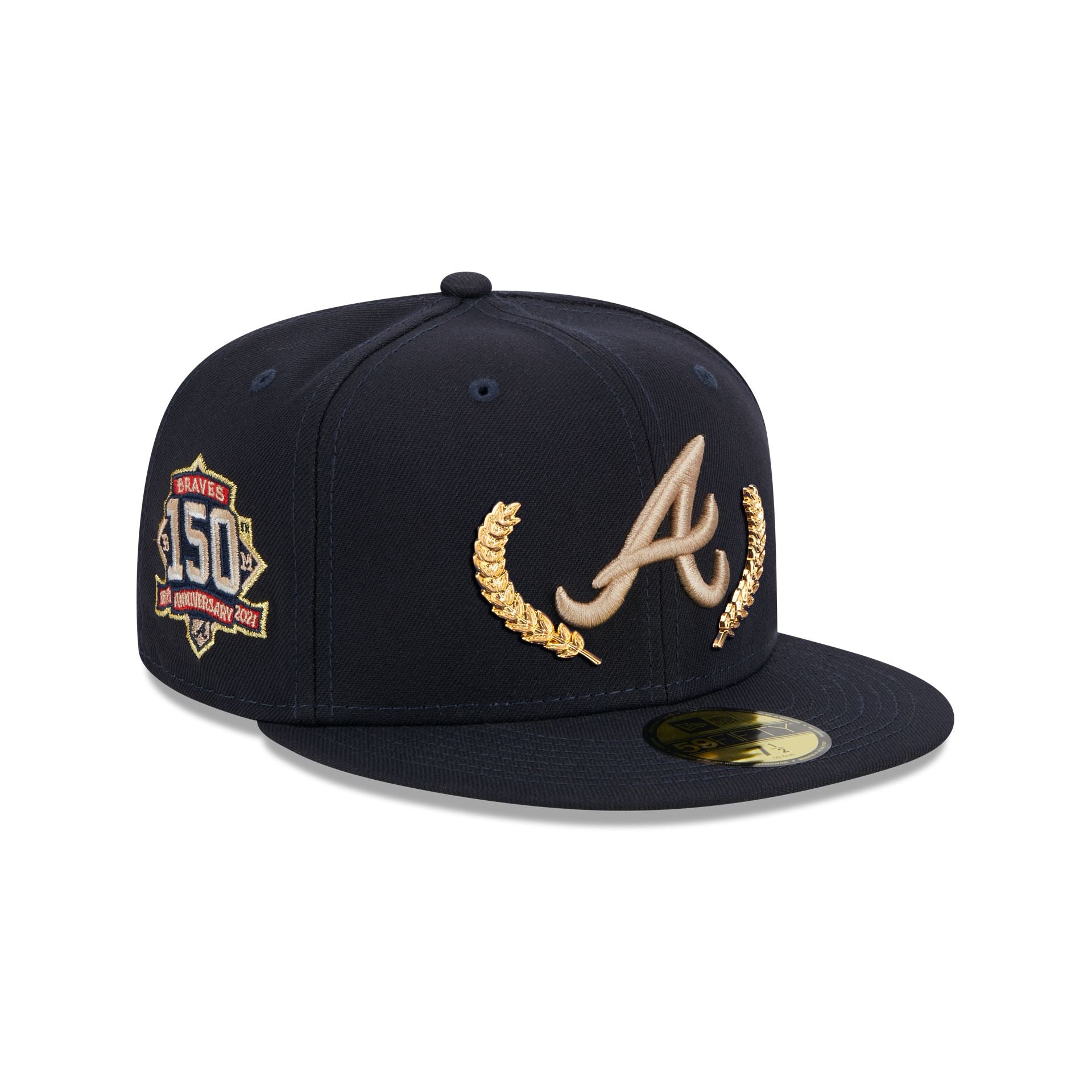 Atlanta Braves Gold Leaf 59FIFTY Fitted Hat – New Era Cap