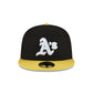 Oakland Athletics Chartreuse Visor 59FIFTY Fitted Hat