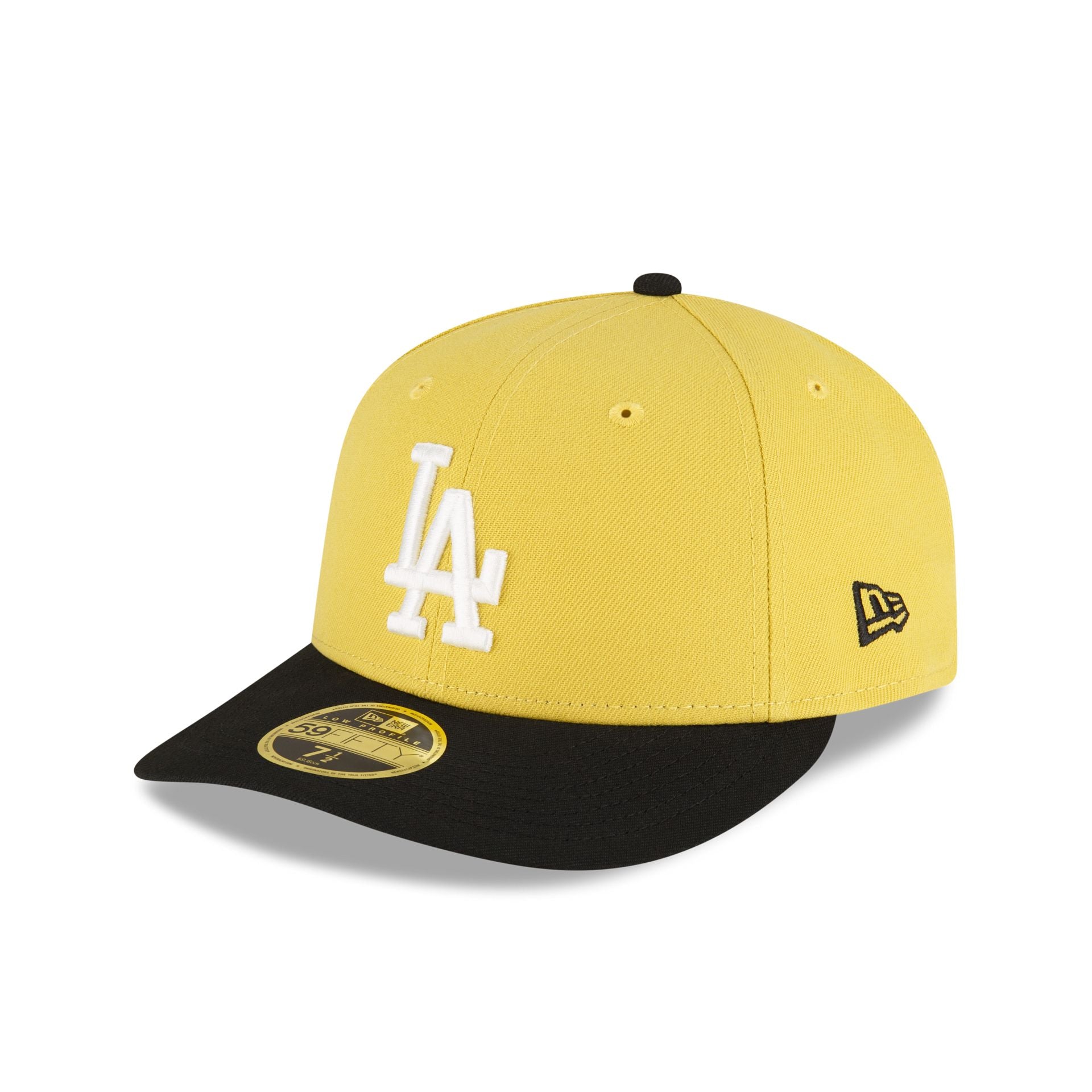 Los Angeles Dodgers Chartreuse Crown Low Profile 59FIFTY Fitted Hat, Yellow - Size: 8, MLB by New Era