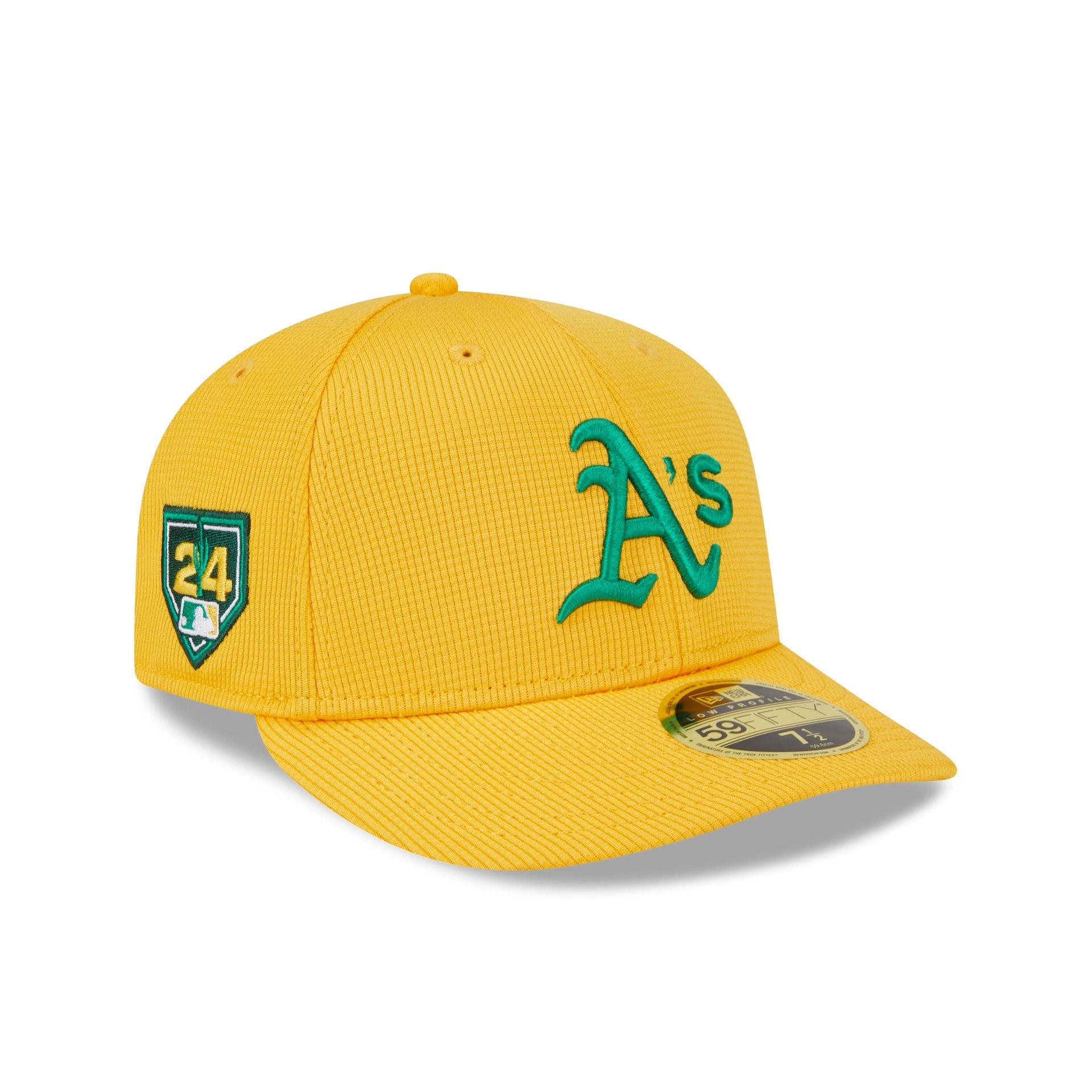 Men's New Era Gold Oakland Athletics 2024 Spring Training Low Profile 59FIFTY Fitted Hat