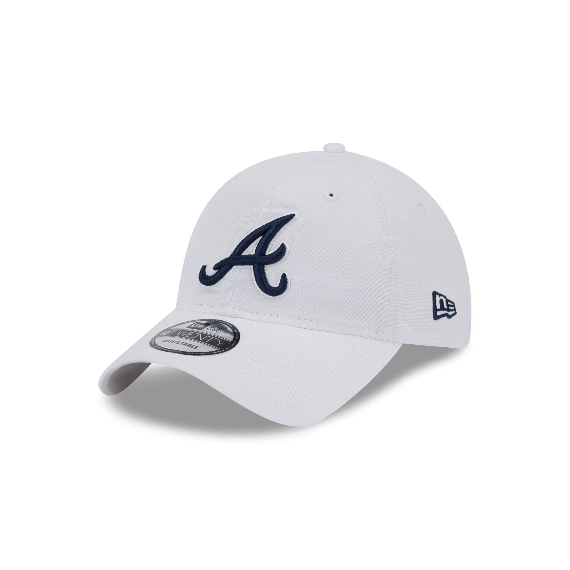Atlanta Braves White 9TWENTY Adjustable Hat – New Era Cap display picture 2
