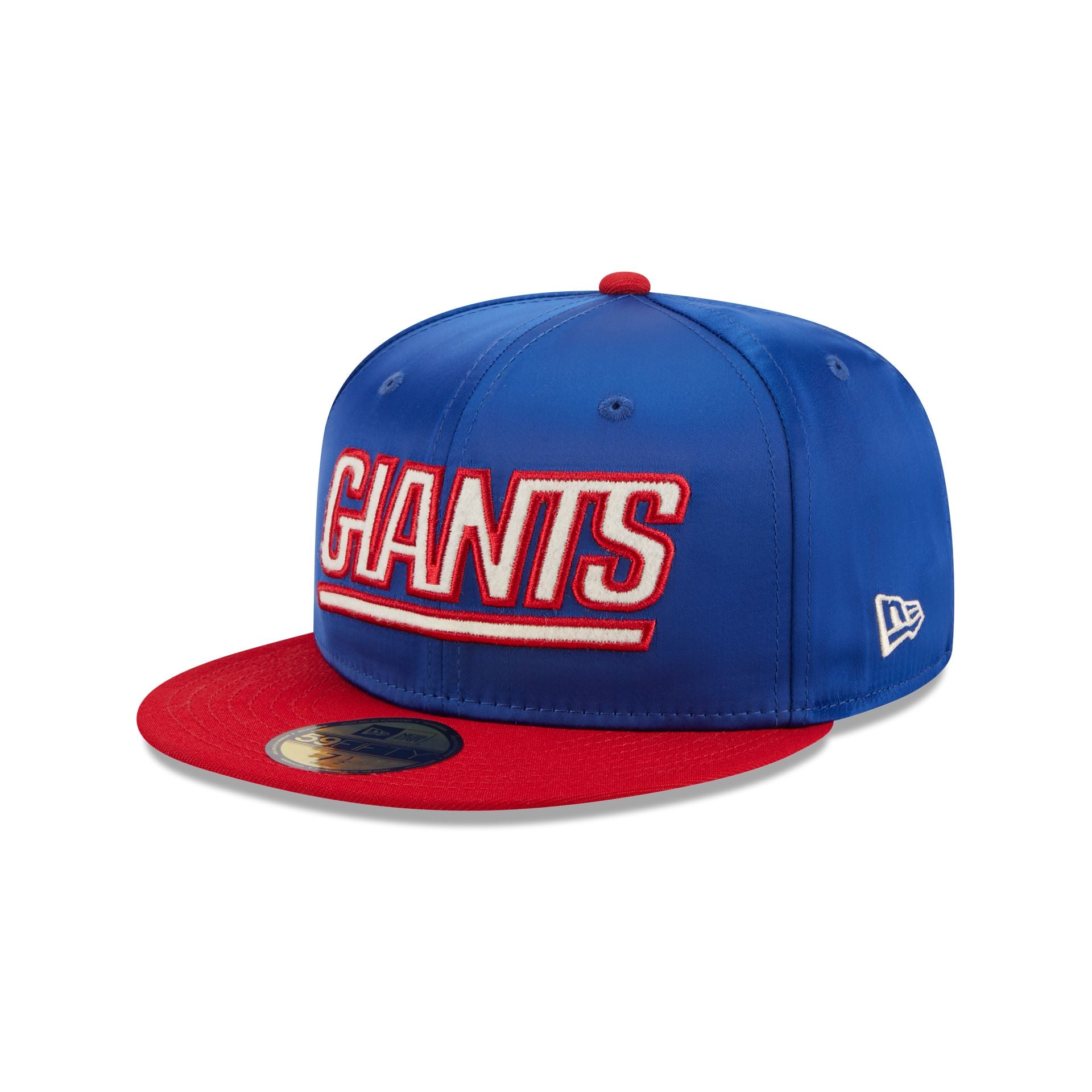 New York Giants Satin 59FIFTY Fitted Hat, Blue - Size: 7 5/8, NFL by New Era