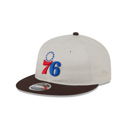 Philadelphia 76ers Two Tone Taupe Retro Crown 9FIFTY Snapback Hat