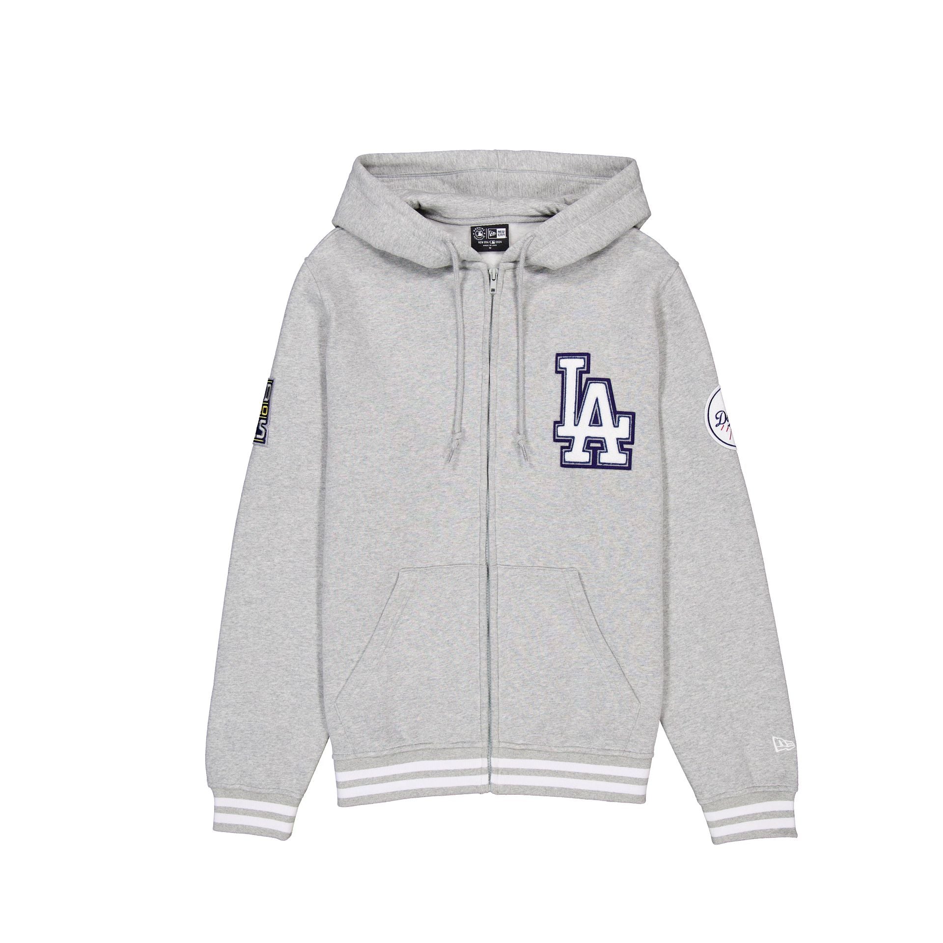 Los Angeles Dodgers Gray Logo Select Full-Zip Hoodie – New Era Cap