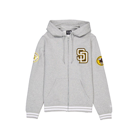 San Diego Padres Gray Logo Select Full-Zip Hoodie