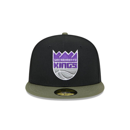 Sacramento Kings Olive Visor 59FIFTY Fitted Hat