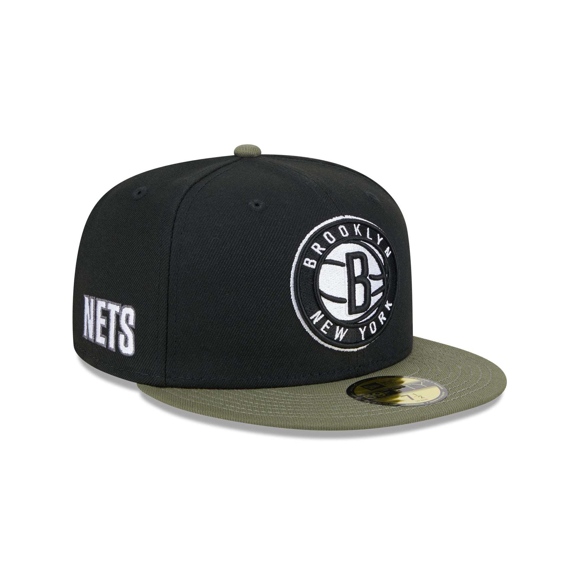 Brooklyn Nets Olive Visor 59FIFTY Fitted Hat – New Era Cap