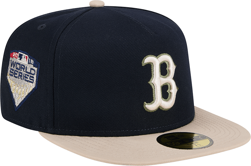 Boston Red Sox Canvas 59FIFTY A-Frame Fitted Hat