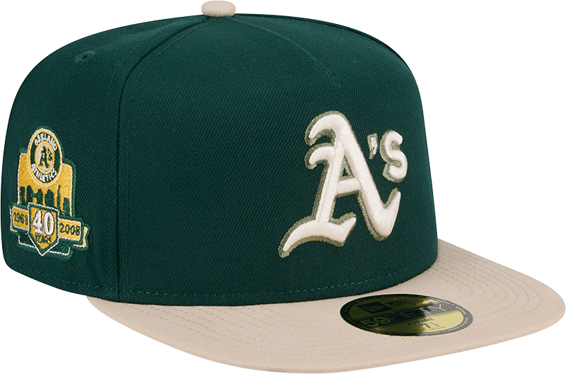 Oakland Athletics Canvas 59FIFTY A-Frame Fitted Hat