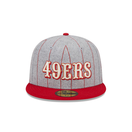 San Francisco 49ers Heather Pinstripe 59FIFTY Fitted Hat