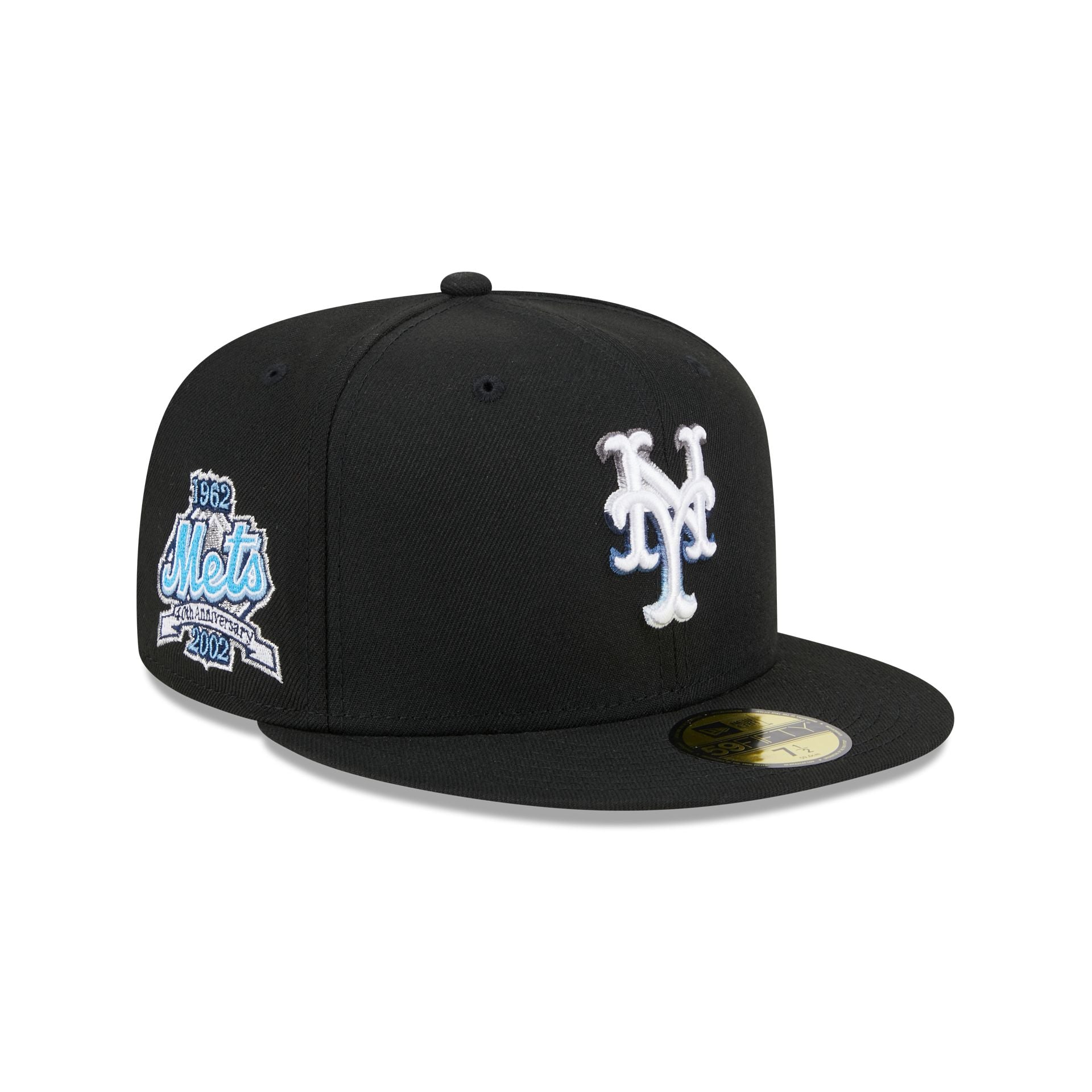 New York Mets Raceway 59FIFTY Fitted Hat, Black - Size: 7 5/8, MLB by New Era