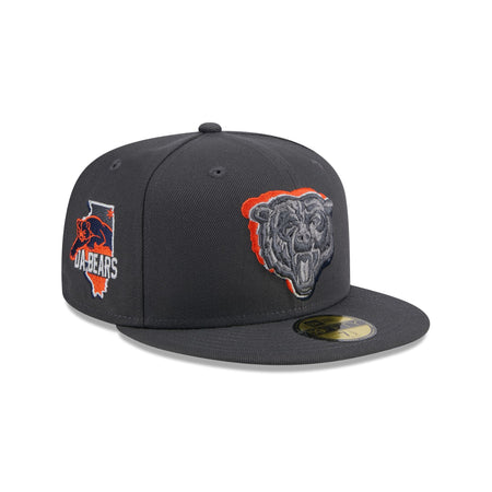 Chicago Bears 2024 Draft Gray 59FIFTY Fitted Hat