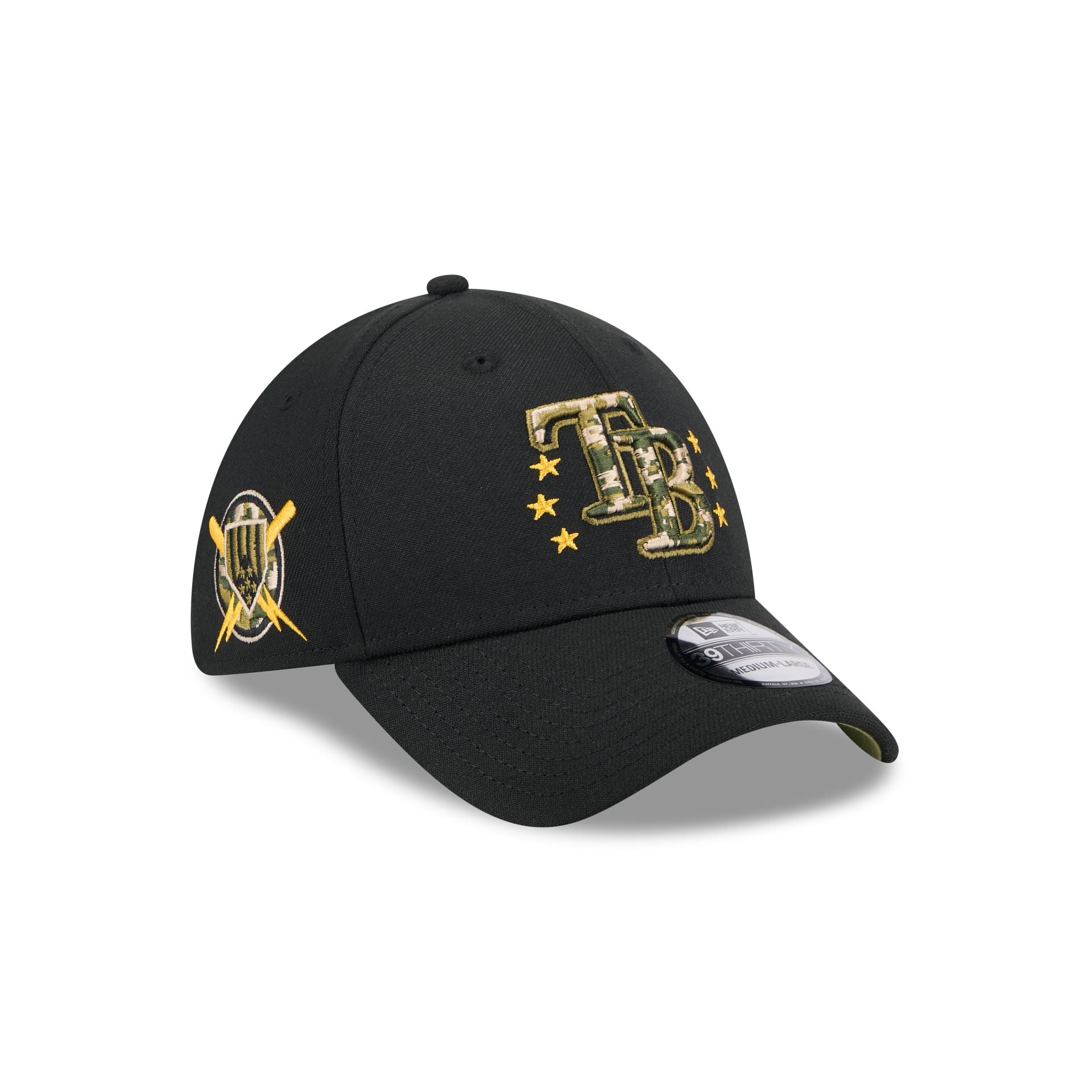 Tampa Bay Rays Armed Forces Day 2024 39THIRTY Stretch Fit Hat New Era Cap