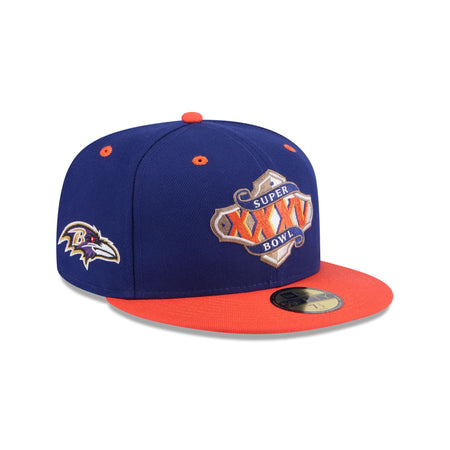 Baltimore Ravens Super Bowl Side Patch 59FIFTY Fitted Hat