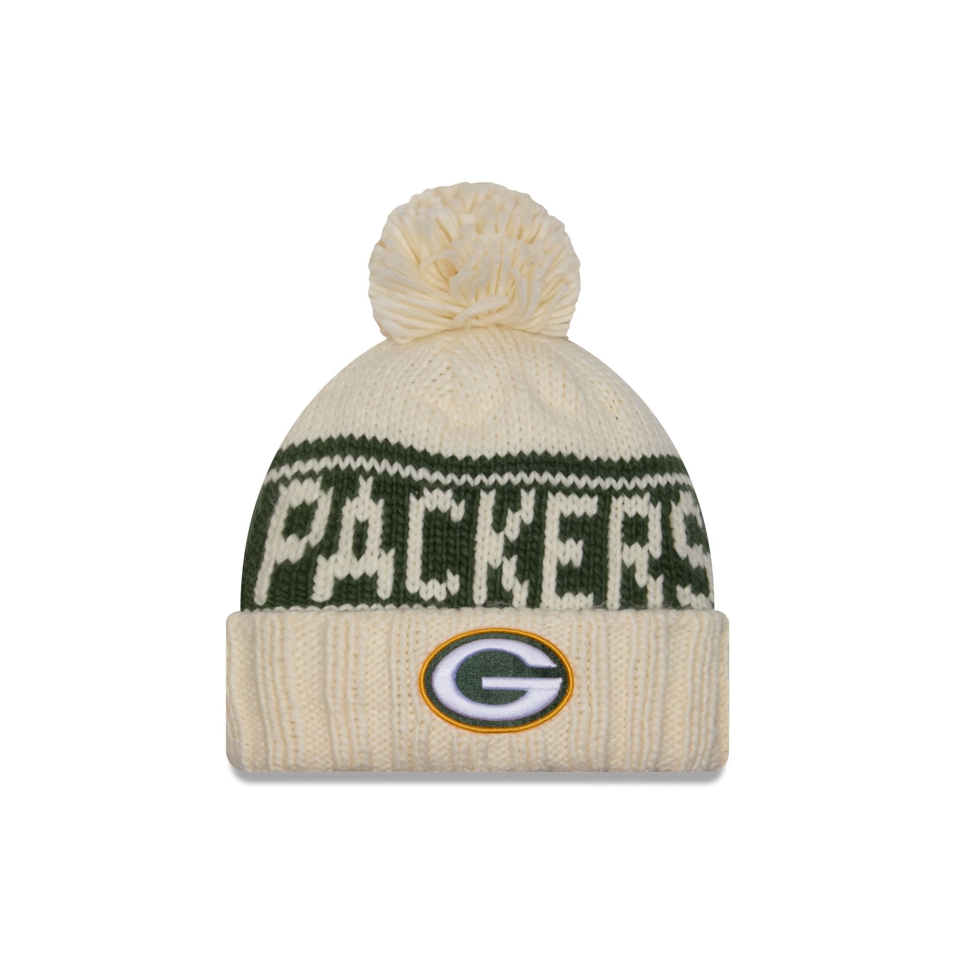 Green Bay Packers 2024 Cold Weather Chrome Pom Knit Hat – New Era Cap