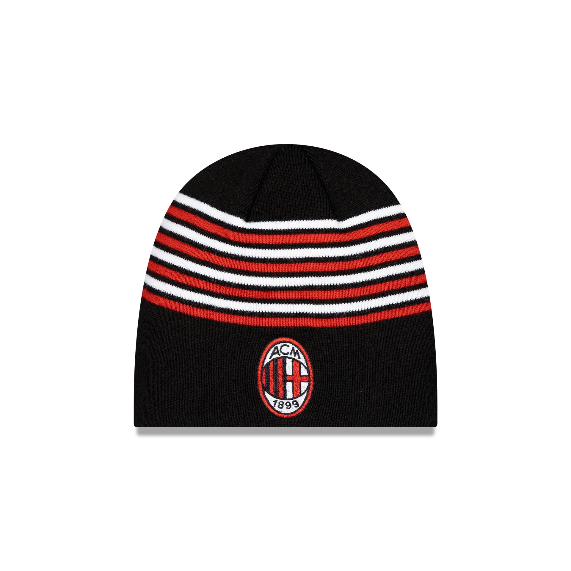 Bonnet New Era Core Cuff AC Milan - Taille Unique, Noir, Saison 2023-2024, écusson Brodé