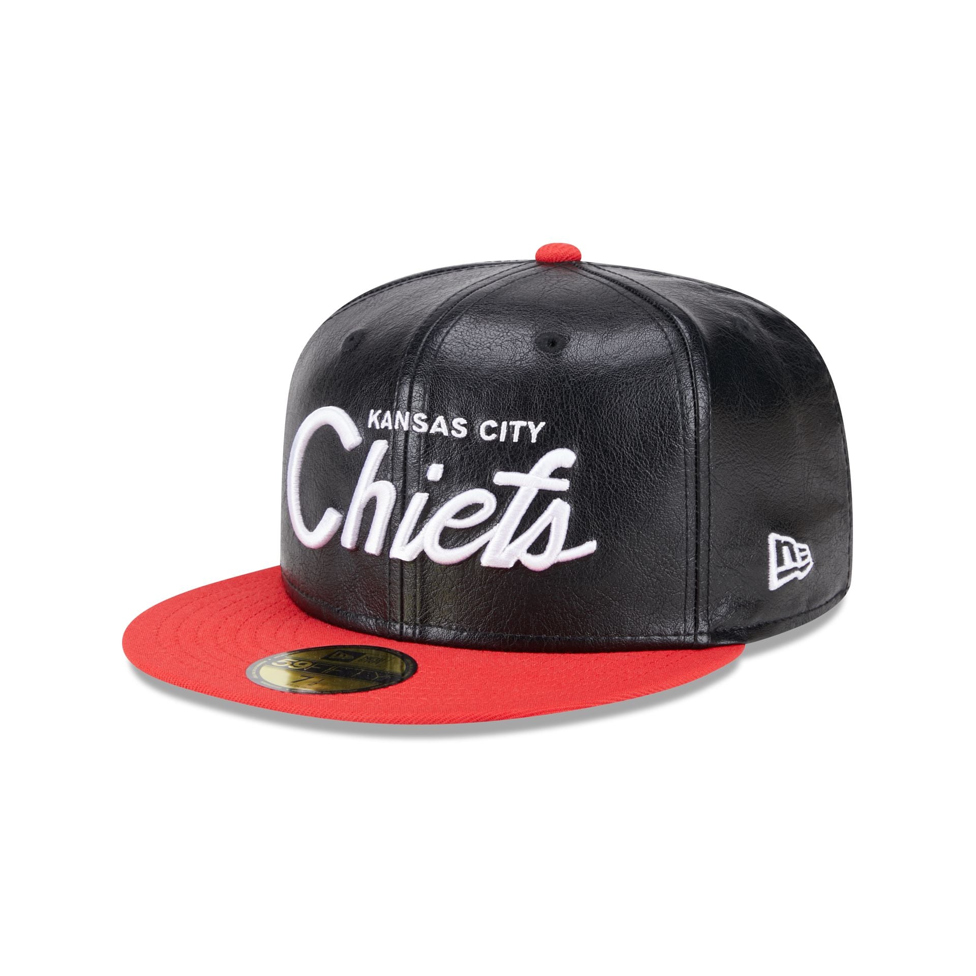 Kansas City Chiefs Faux Leather Crown 59FIFTY Fitted Hat – New Era Cap