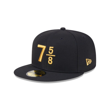 New Era Cap Signature Size 7 5/8 Black 59FIFTY Fitted