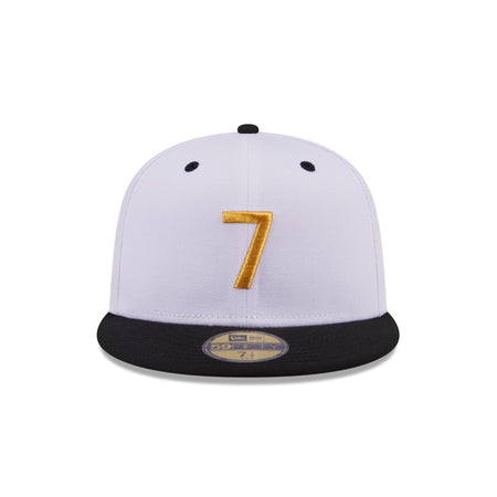 New Era Cap Signature Size 7 White 59FIFTY Fitted