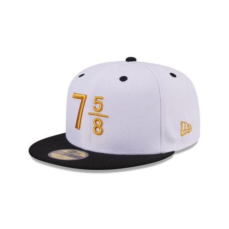 New Era Cap Signature Size 7 5/8 White 59FIFTY Fitted