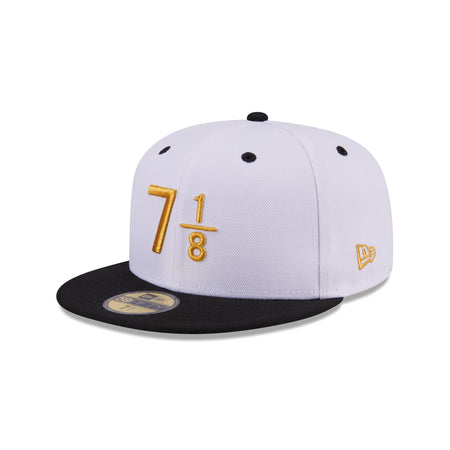 New Era Cap Signature Size 7 1/8 White 59FIFTY Fitted