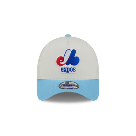 Montreal Expos Chrome White 9FORTY A-Frame Snapback Hat